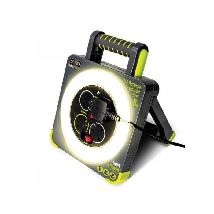 Masterplug Work Light Cable Reel 13A 4-Socket 5M 240V WLU05134SL-PX - Image 2