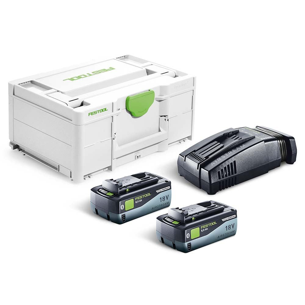 5a3af04c-c28e-4db3-9856-648008474611 Festool 577329 18V SYS Energy Set With 2 x 8.0Ah Batteries, Charger & Case - Image 1