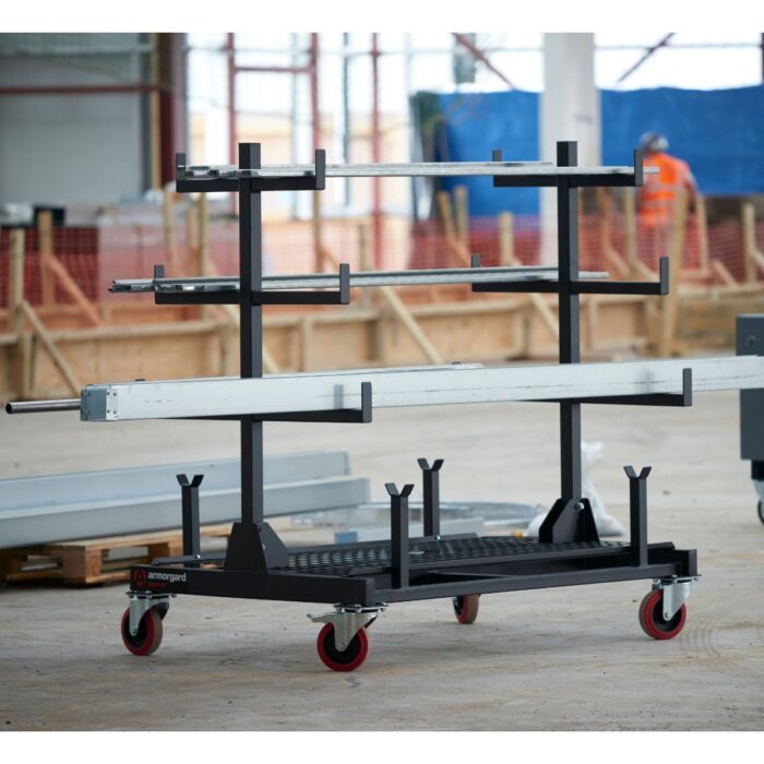 Armorgard PR1 Mobile Piperack Wheeled Storage with 1 Tonne Capacity for Pipes 1560mm x 1010mm x 1570mm - Image 4