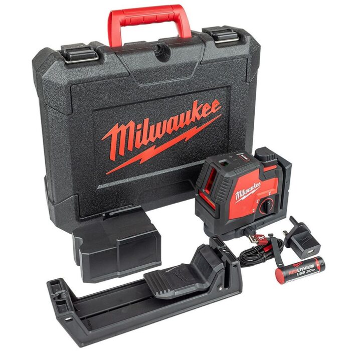 Milwaukee L4CLLP-301C Green Cross Line Laser with Plumb Points 4933478244 - Image 6