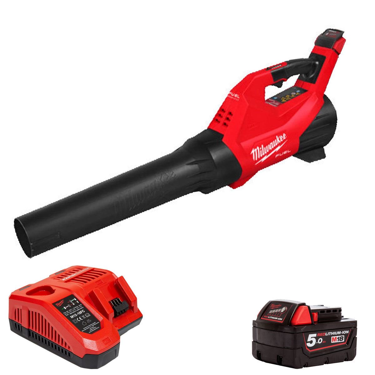 620e7694-6710-4c09-b552-96cae91b080b Milwaukee M18FBLG3-0 18V Fuel Brushless Blower with 1 x 5.0Ah Battery & Charger - Image 1