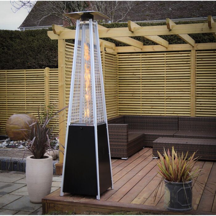 Sealey DG98 Dellonda Black/Stainless Steel Pyramid Gas Outdoor Patio Heater 13kW - Image 4