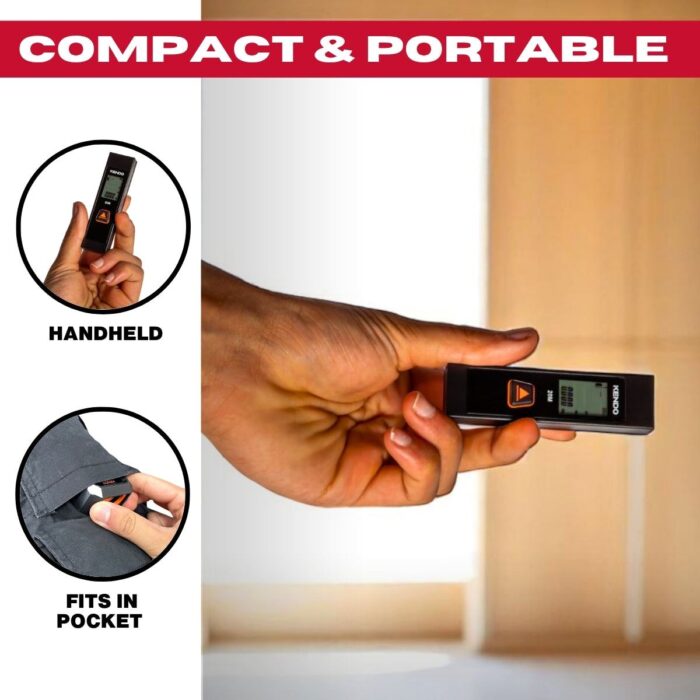 Kendo 20m Laser Measure – Compact Digital Distance Meter, ±2mm Accuracy, One-Button, IP54, Pocket Size - Image 5
