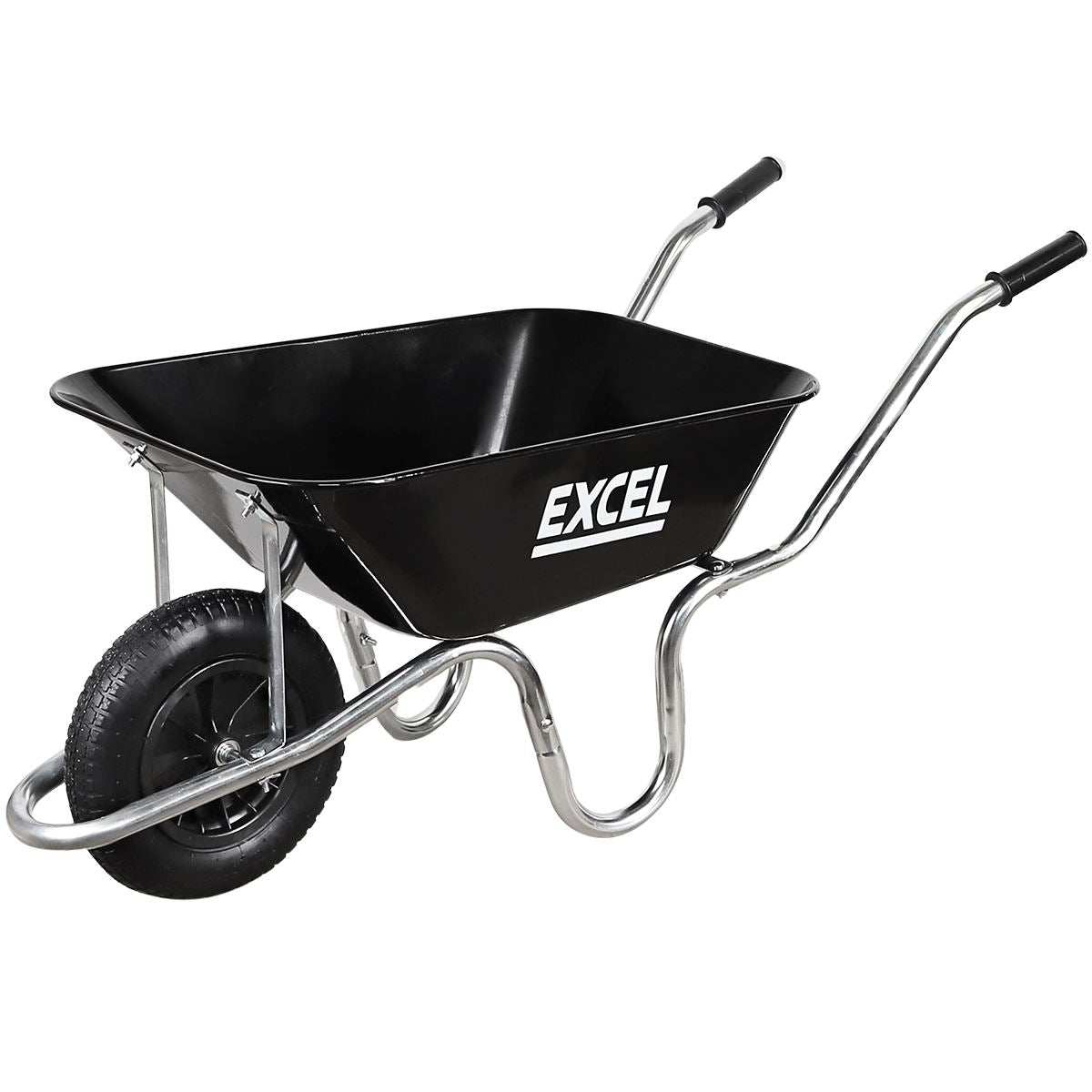 65eb5f4d-f6bd-481e-baa8-ff8d201fdf12 Excel 100L Wheelbarrow with Steel Tray - Image 1