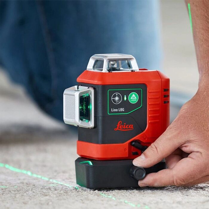 Leica Lino LGS-L6G Self-Levelling Green Multi-Line Laser With Battery, Charger & Case - Image 6
