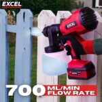 Excel 18V Cordless 1000ml Spray Gun with 1 x 4.0Ah Battery & Charger - Image 4