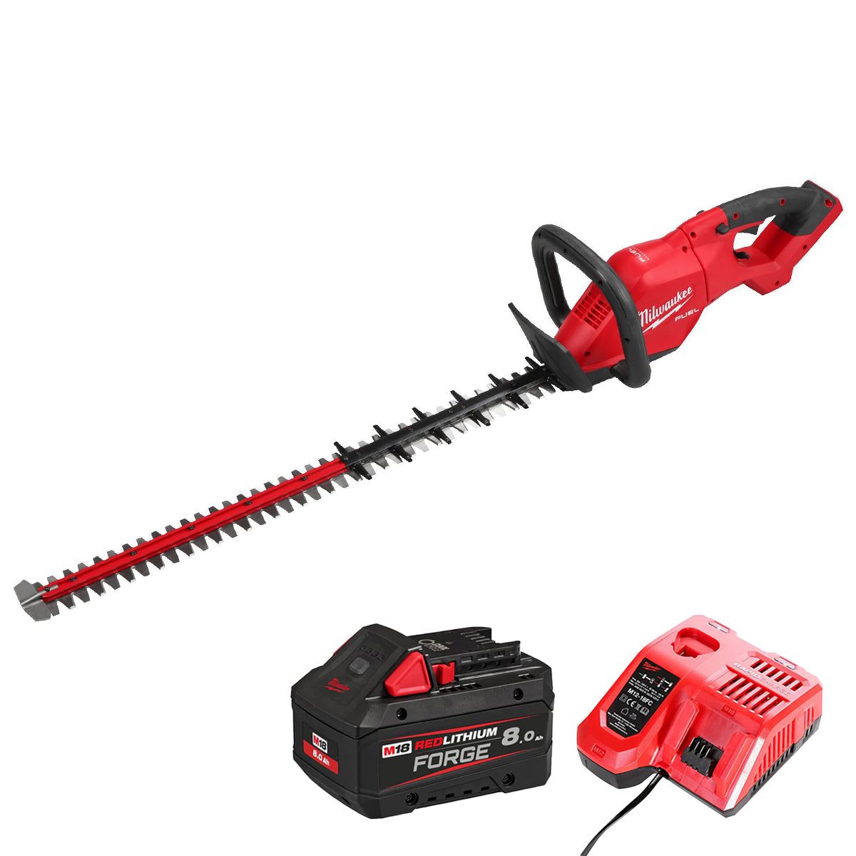 716732a0-4a25-4963-ad9b-cf225be5b642 Milwaukee M18FHET75G2-0 18V FUEL Brushless 75cm Hedge Trimmer with 1 x 8.0Ah Battery & Charger - Image 1