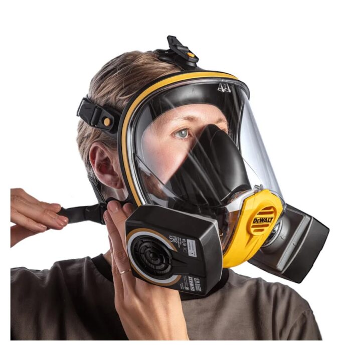 Dewalt DWR1FFMMA2P3 Full Face Mask Respirator Medium Superior Protection & Comfort for Dust & Fume Safety - Image 7