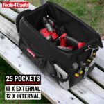 Tools4Trade 20" (50cm) Heavy-Duty Tool Bag with Multi-Pockets & Hard Base - Black - Image 8