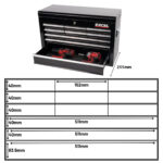 Excel 14 Drawers Tool Chest Storage Roller Cabinet Black - Image 13