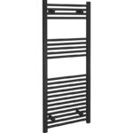 Flume Flat Black Towel Radiator 1200mm x 500mm Black 1702Btu