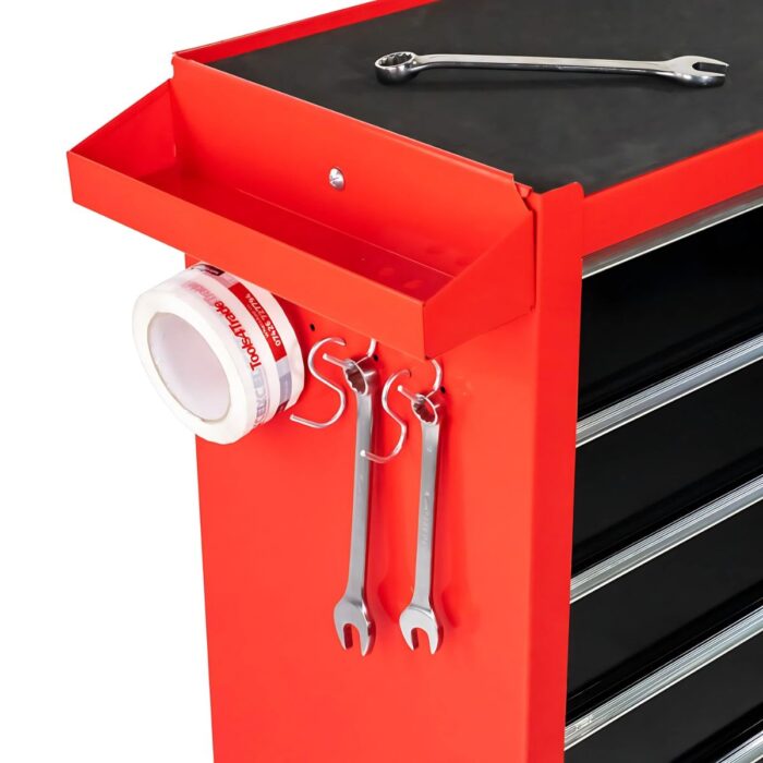 Excel 14 Drawers Tool Chest Storage Roller Cabinet Black and Red - Image 11