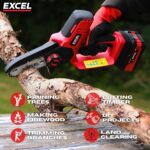 Excel 18V Cordless Mini Chain Saw with 1 x 4.0Ah Battery & Charger - Image 6