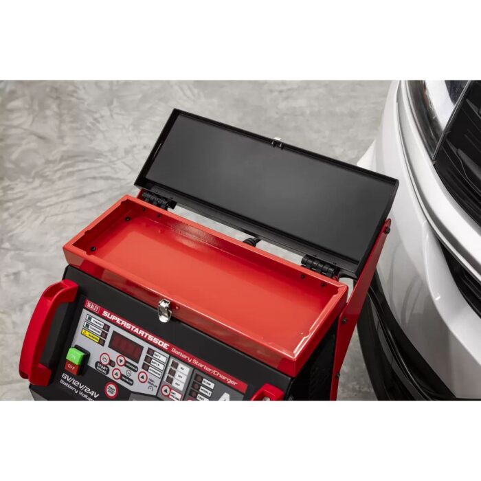 Sealey SUPERSTART550E 6/12/24V Battery Starter Charger 550A/230V - Image 8