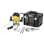 Dewalt DWE625KT 1/2in Plunge Router 2300W 240V with 1/2" 12 Piece Cutter Set - Image 2