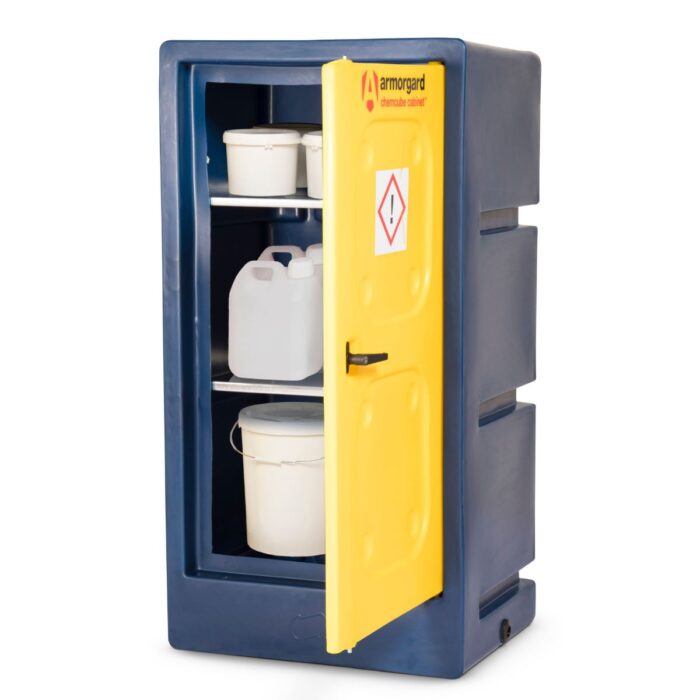 Armorgard CCC2 Chemcube Plastic Chemical Cabinet 690mm x 550mm x 1315mm Secure Chemical Storage Solution - Image 4