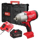 Milwaukee M18BLHIWF12-0X 18V Brushless 1/2" High Torque Impact Wrench with 1 x 8.0Ah Battery Charger & Case