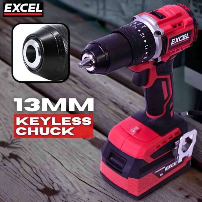 Excel 18V Brushless Twin Pack Impact Driver & Combi Drill with 2 x 4.0Ah Battery & Charger - Image 6