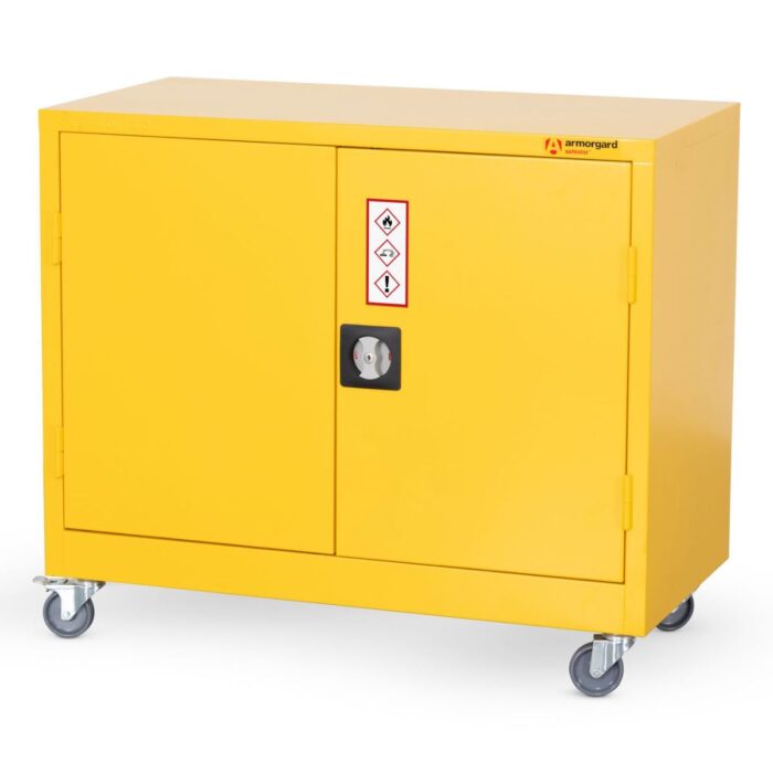 Armorgard HMC1 Safestor Hazardous Mobile Cupboard 900mm x 480mm x 810mm Secure Storage for Materials - Image 2