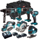 Makita DLXT4T7068 18V LI-ION LXT 7 Piece Kit With 3 x 5.0Ah And Duffle Tool Bag