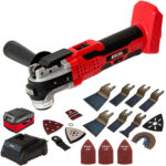 Excel 18V Oscillating Multi Tool with 1 x 4.0Ah Battery Charger & 39 Piece Accessories Set