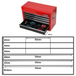 Excel 14 Drawers Tool Chest Storage Roller Cabinet Black and Red - Image 14