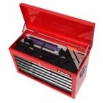 Excel 9 Drawers Portable Tool Chest Cabinet with Ball Bearing Slides Black and Red - Image 6