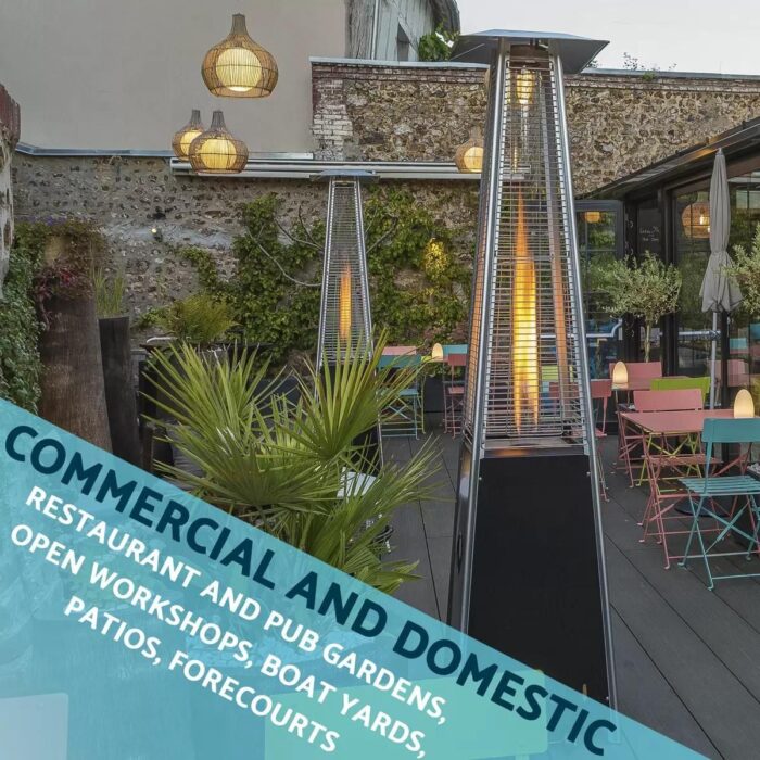 Sealey DG98 Dellonda Black/Stainless Steel Pyramid Gas Outdoor Patio Heater 13kW - Image 7