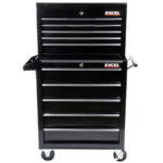 Excel 14 Drawers Tool Chest Storage Roller Cabinet Black - Image 3