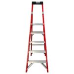 Excel Electricians Fibreglass Platform Step Ladder 5 Tread 1.81m EN131 - Image 6