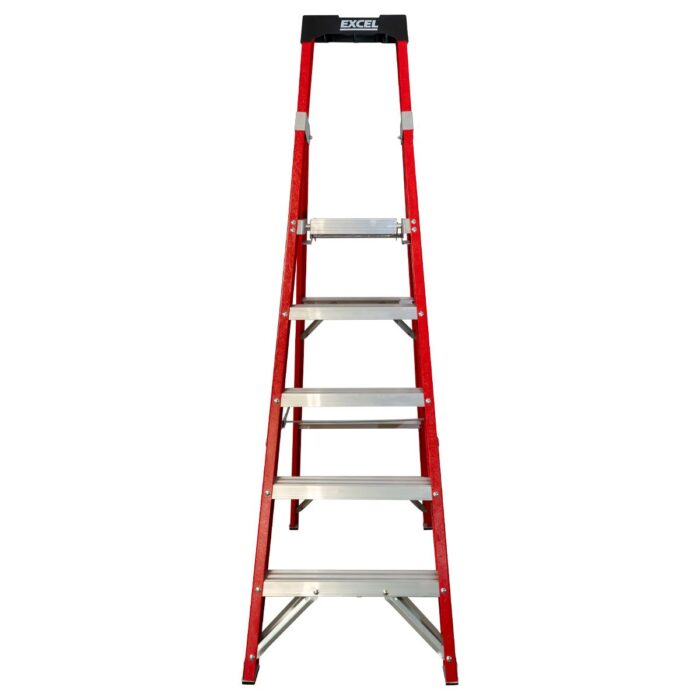 Excel Electricians Fibreglass Platform Step Ladder 5 Tread 1.81m EN131 - Image 6