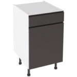 Kitchen Kit J-Pull Drawerline Base Cabinet Flatpack Gloss Graphite 600mm - Image 4