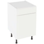 Kitchen Kit J-Pull Drawerline Base Cabinet Flatpack Gloss White 500mm