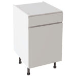 Kitchen Kit J-Pull Drawerline Base Cabinet Flatpack Gloss Light Grey 500mm