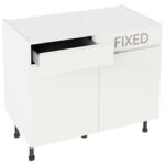 Kitchen Kit J-Pull Drawerline Base Cabinet Flatpack Matt White 600mm - Image 5