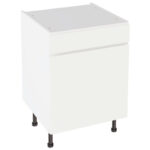 Kitchen Kit J-Pull Drawerline Base Cabinet Flatpack Matt White 600mm