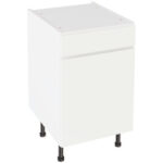 Kitchen Kit J-Pull Drawerline Base Cabinet Flatpack Matt White 600mm - Image 6
