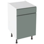 Kitchen Kit J-Pull Drawerline Base Cabinet Flatpack Matt Sage Green 400mm - Image 6