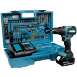 Makita DHP490SFX2 18V Brushless Combi Drill and 101 Piece Accessory Set 1 x 3.0Ah