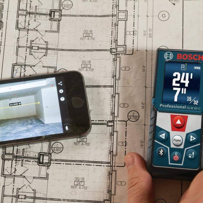 BOSCH GLM50C Bluetooth Laser Measure w/ Color Display & Inclinometer 165' - GLM50C - Image 7