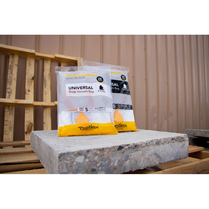 Dustless Technologies 8-10 Gal. WunderBag Micro Pre-Filters, 2 Pack - Image 4