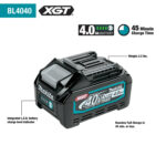 Makita GCV02PMU 40V max XGT® Brushless Cordless 2.1 Gallon HEPA Filter Dry Dust Extractor Kit, AWS® (4.0Ah) - Image 5