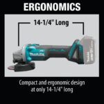 Makita XAG04Z 18V LXT® Lithium‑Ion Brushless Cordless 4‑1/2” / 5" Cut‑Off/Angle Grinder (Tool Only) - Image 3