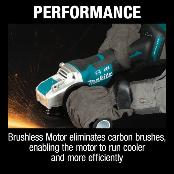 Makita XAG26Z 18V LXT Lithium-Ion Brushless Cordless 4-1/2 / 5" Paddle Switch X-LOCK Angle Grinder - Image 13