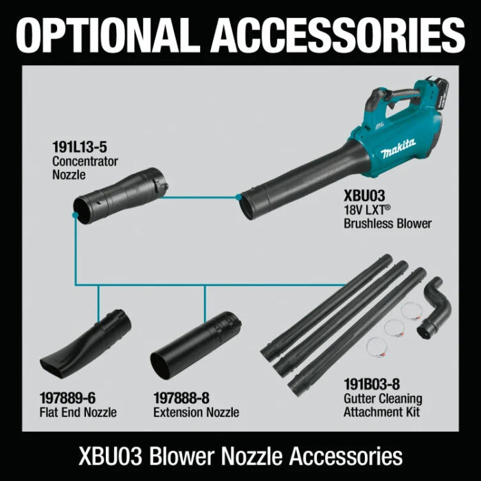Makita XBU03Z 18V LXT® Lithium‑Ion Brushless Cordless Blower (Tool Only) - Image 15