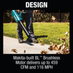 Makita XBU03Z 18V LXT® Lithium‑Ion Brushless Cordless Blower (Tool Only) - Image 3