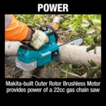 Makita XCU10Z 18V LXT® Lithium-Ion Brushless Cordless 12" Top Handle Chain Saw + Free Item - Image 3
