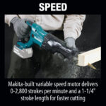 Makita XRJ04Z 18V LXT® Lithium‑Ion Cordless Recipro Saw (Tool Only) - Image 8