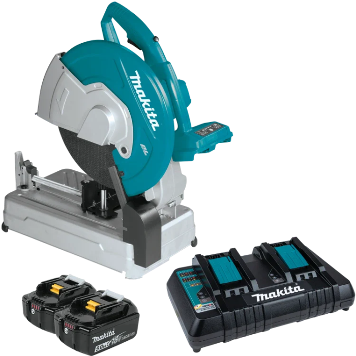 Makita XWL01PT 36V (18V X2) LXT® Brushless 14" Cut-Off Saw Kit, dual port rapid charger, electric brake (5.0Ah) - Image 14