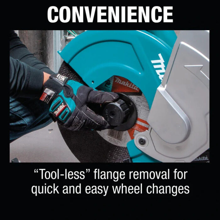 Makita XWL01PT 36V (18V X2) LXT® Brushless 14" Cut-Off Saw Kit, dual port rapid charger, electric brake (5.0Ah) - Image 17